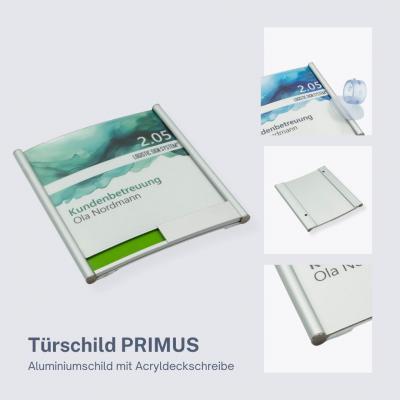 Türschild PRIMUS Rot Grün Anzeige Besprechung